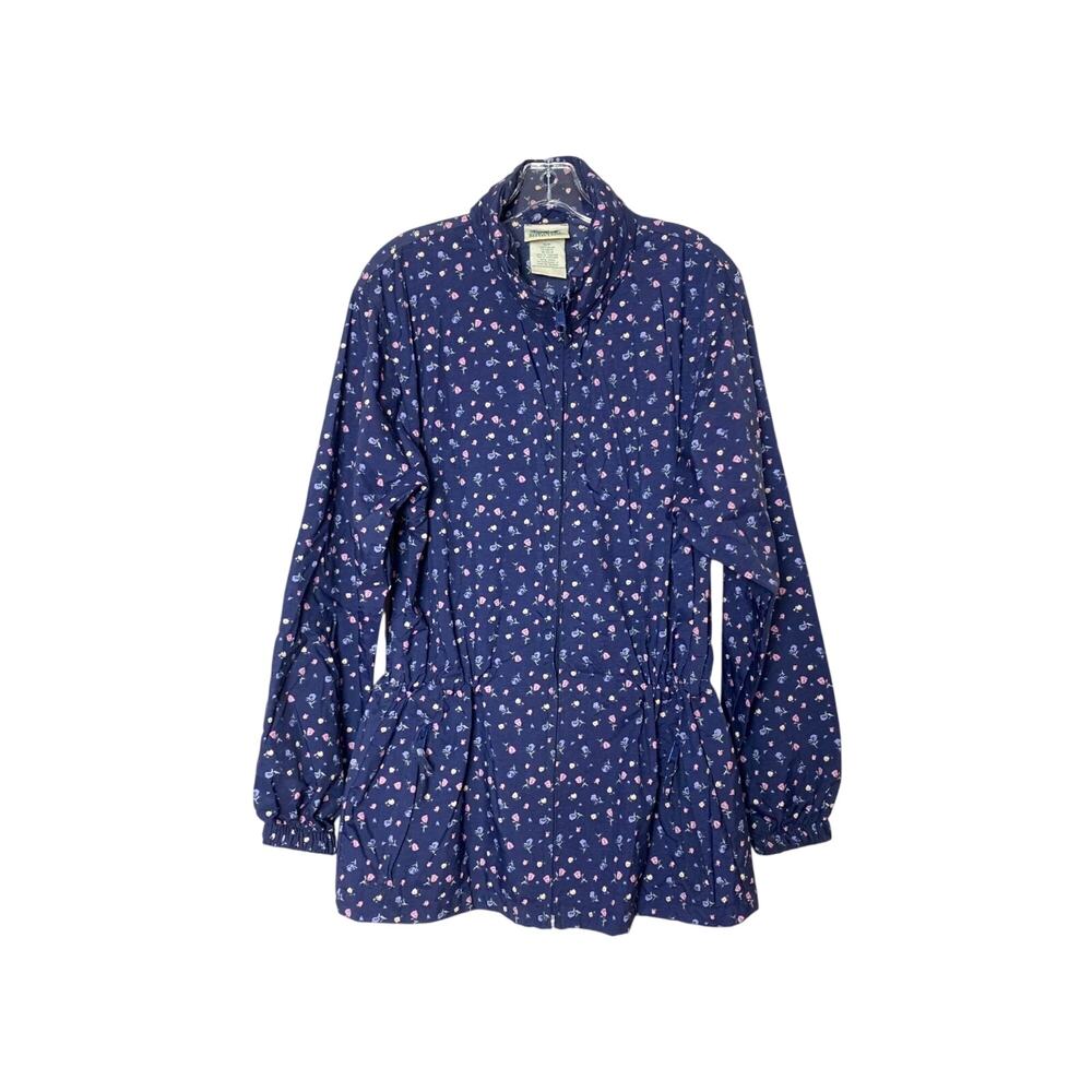 1980’s Floral Windbreaker with Cinched Waist